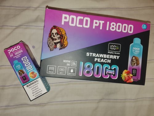 Vaper Poco PT 18000 caladas . Sabor fresa/melocotón