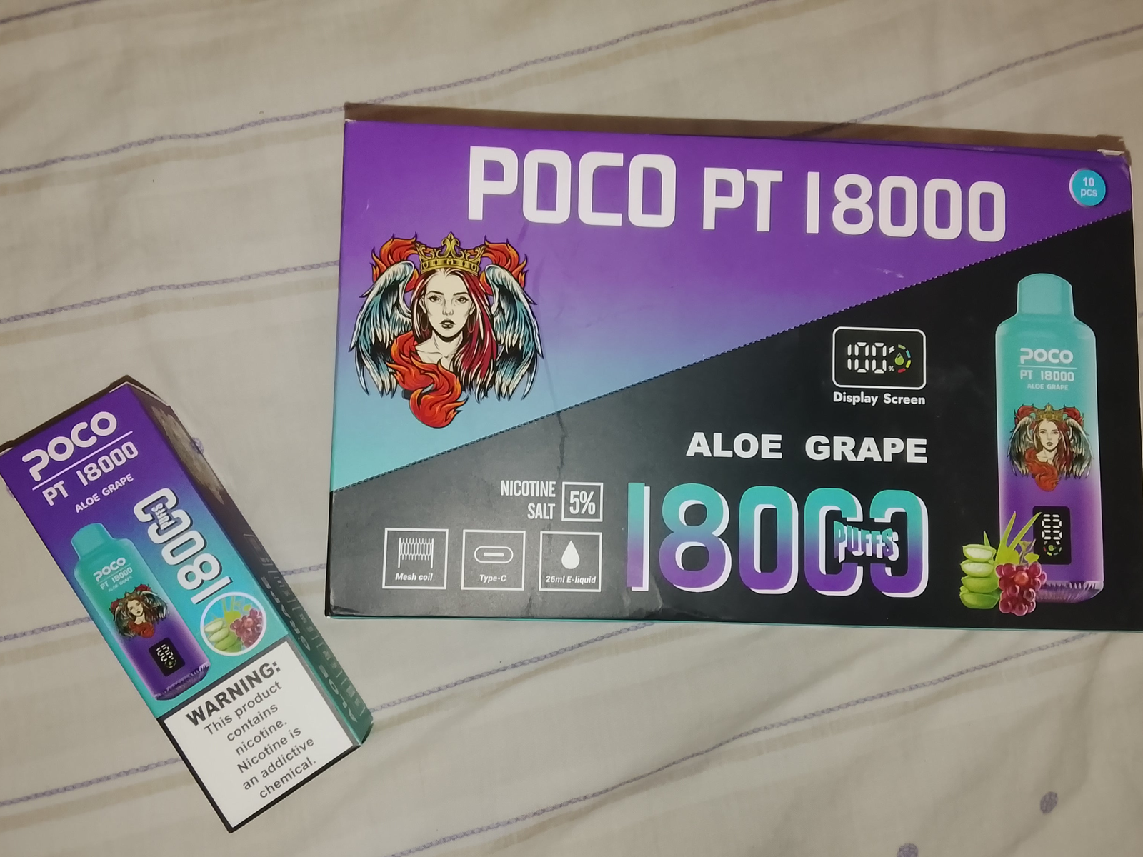 Vaper POCO PT 18000 caladas. Uva/aloe